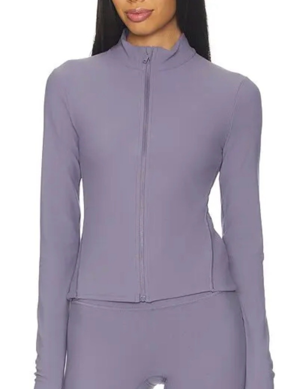 SPANX Lilac Zip-Front Jacket Sz L